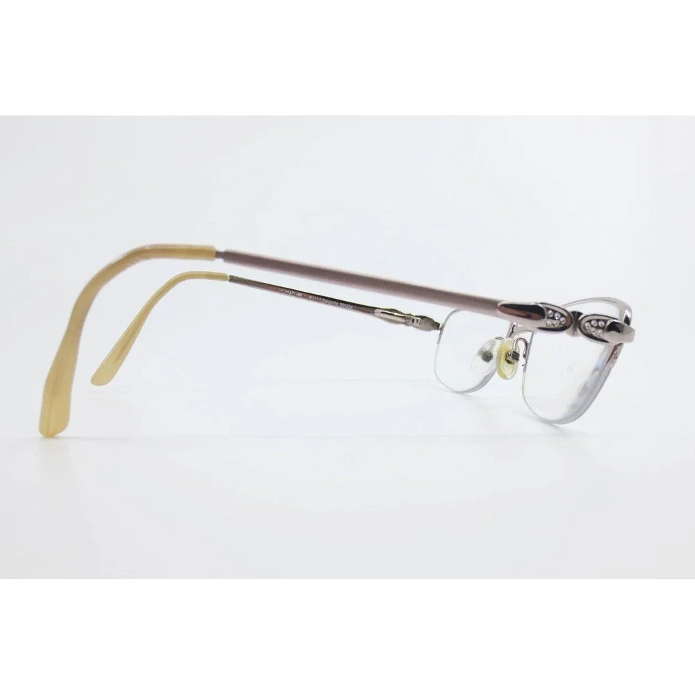 Signature 1111 Coralville Eyeglasses Lt Peach Metal Oval Semi-Rimless 50-16-135